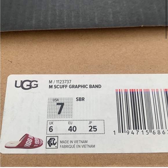 NWT UGG graphic band scaff slipper - Picture 9 of 9